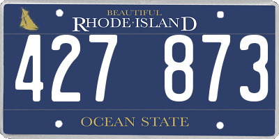 RI license plate 427873