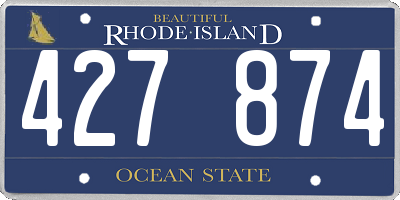 RI license plate 427874