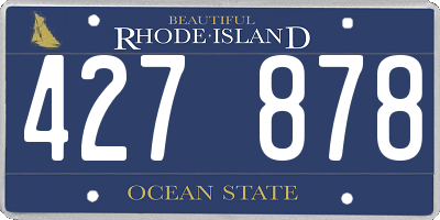 RI license plate 427878