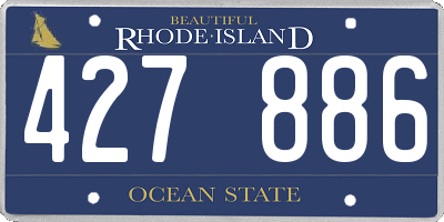 RI license plate 427886