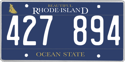 RI license plate 427894