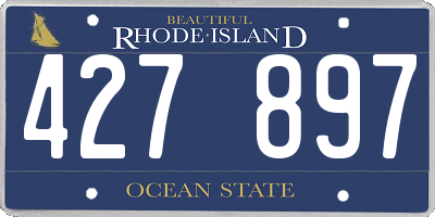 RI license plate 427897