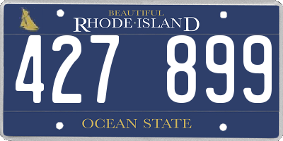 RI license plate 427899
