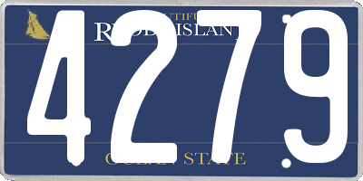 RI license plate 4279