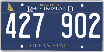 RI license plate 427902