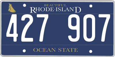 RI license plate 427907