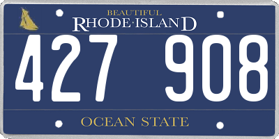 RI license plate 427908