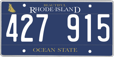RI license plate 427915