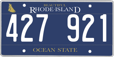 RI license plate 427921