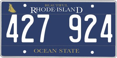 RI license plate 427924