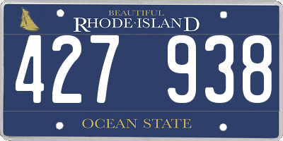 RI license plate 427938