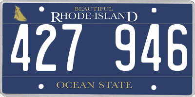 RI license plate 427946