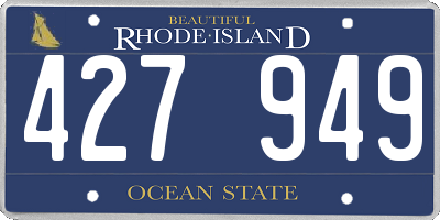 RI license plate 427949
