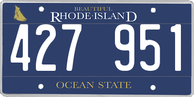 RI license plate 427951