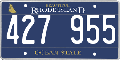 RI license plate 427955