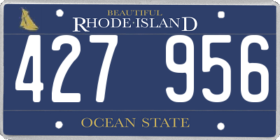 RI license plate 427956