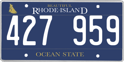 RI license plate 427959