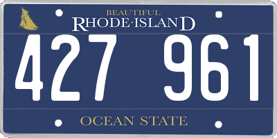 RI license plate 427961
