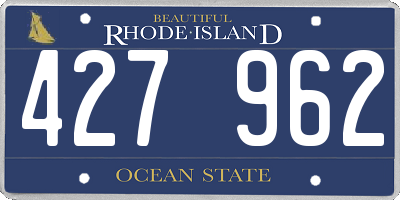 RI license plate 427962