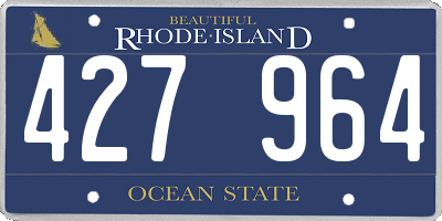 RI license plate 427964