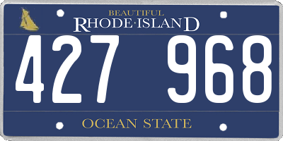 RI license plate 427968