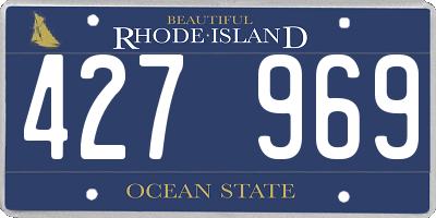 RI license plate 427969