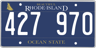 RI license plate 427970