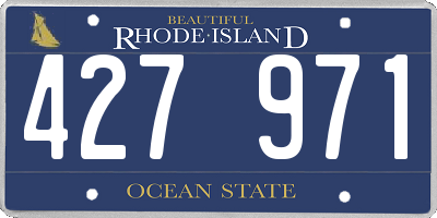 RI license plate 427971