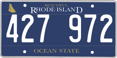 RI license plate 427972