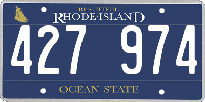 RI license plate 427974