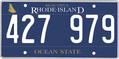 RI license plate 427979