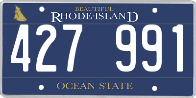 RI license plate 427991