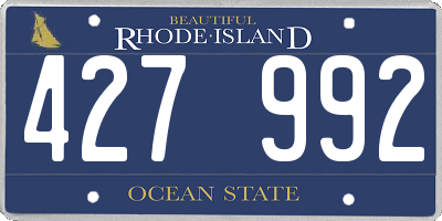 RI license plate 427992