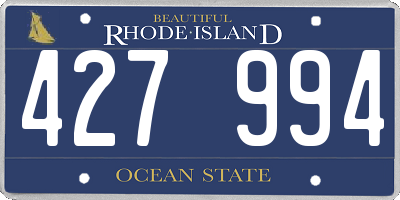 RI license plate 427994