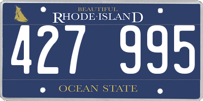 RI license plate 427995