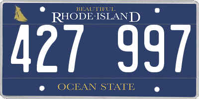 RI license plate 427997
