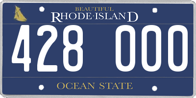 RI license plate 428000