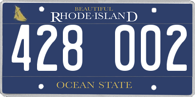 RI license plate 428002
