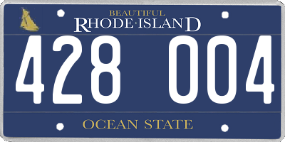 RI license plate 428004