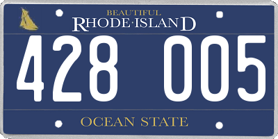 RI license plate 428005