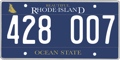 RI license plate 428007