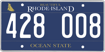 RI license plate 428008