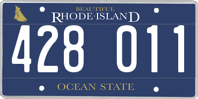 RI license plate 428011