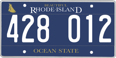 RI license plate 428012
