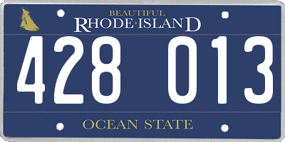 RI license plate 428013