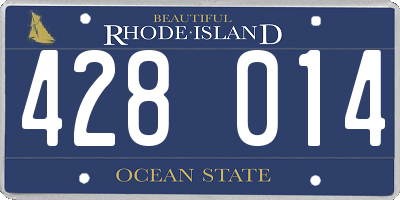 RI license plate 428014