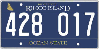 RI license plate 428017