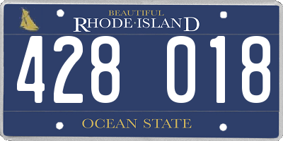 RI license plate 428018