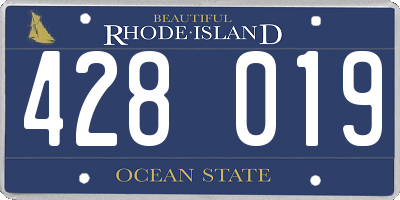 RI license plate 428019