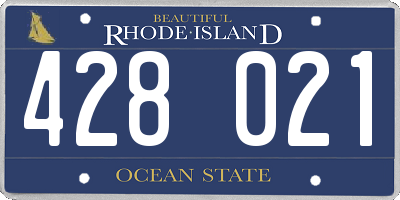 RI license plate 428021
